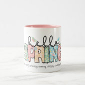 Funny but True Hello Spring Keramik Tasse (Mittel)