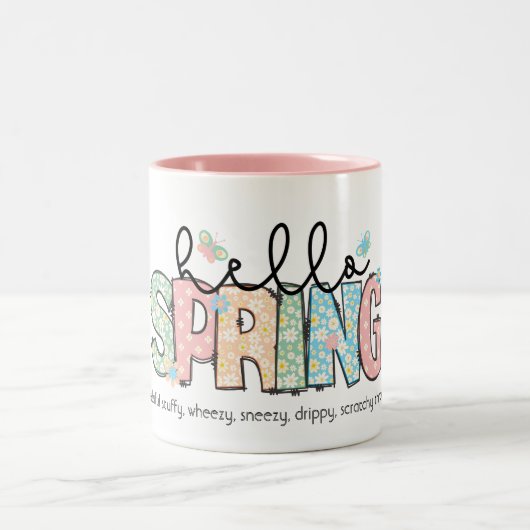 Funny but True Hello Spring Keramik Tasse (Mittel)