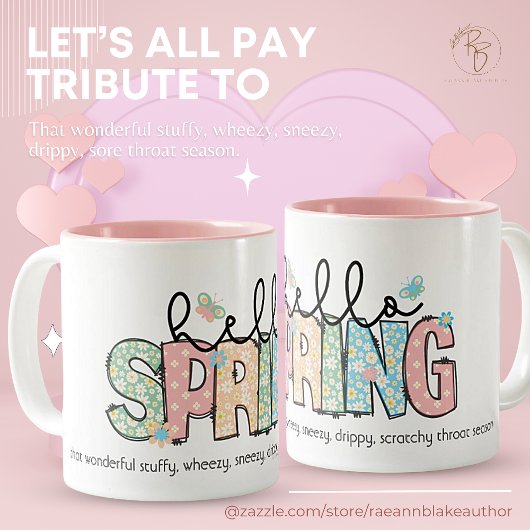 Funny but True Hello Spring Keramik Tasse