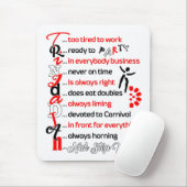 Funny but True Trini Beschreibung Mousepad (Mit Mouse)