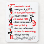 Funny but True Trini Beschreibung Mousepad (Vorne)