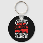 Funny Butcher Design For Men Women Butchery Meat B Schlüsselanhänger (Vorderseite)