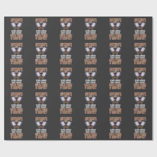 Funny Butcher Life Fleisch Server Wurst Lover Geschenkpapier (Flach)