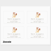 Funny Butt Nugget Farm Coop Egg Carton Label Rechteckiger Aufkleber (Blatt)