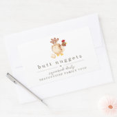 Funny Butt Nugget Farm Coop Egg Carton Label Rechteckiger Aufkleber (Umschlag)