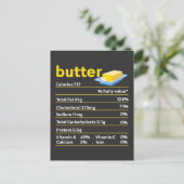 Funny Butter Nutrition Fakten Fett Spaß Postkarte (Stehend Vorderseite)