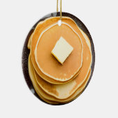 Funny Buttered Pancakes Puff Weihnachten Keramik Ornament (Rechts)