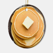 Funny Buttered Pancakes Puff Weihnachten Keramik Ornament (Links)