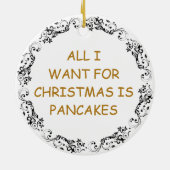 Funny Buttered Pancakes Puff Weihnachten Keramik Ornament (Hinten)