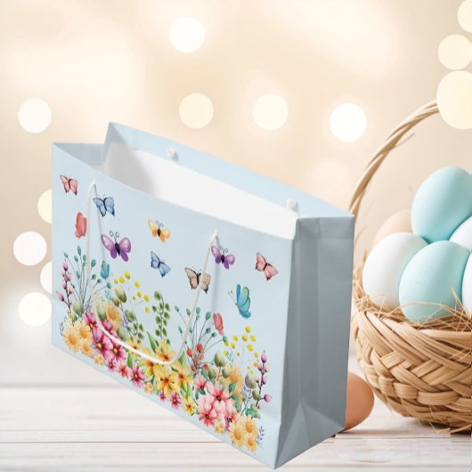 Funny Butterflies Happy Oaster Day Große Geschenktüte