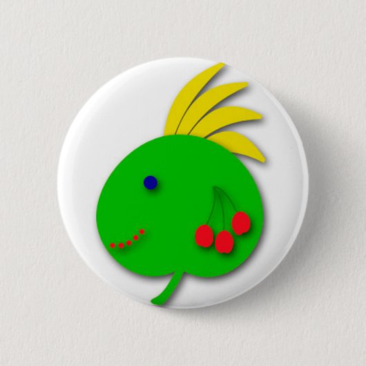 Funny Button Green Apple (Vorderseite)