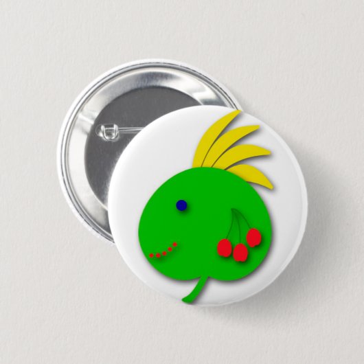 Funny Button Green Apple (Vorne & Hinten)