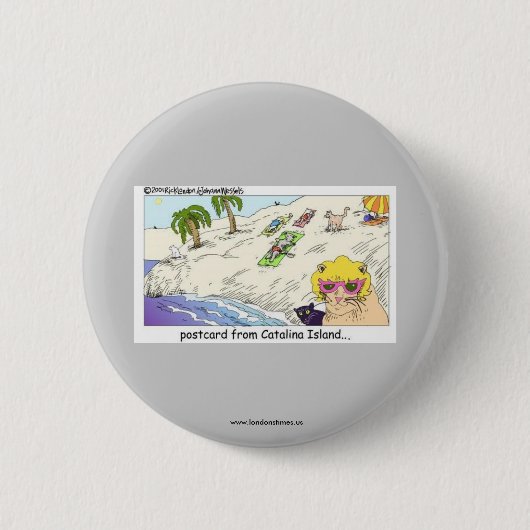 Funny Buttons: Katzen von der katalanischen Insel Button (Vorderseite)