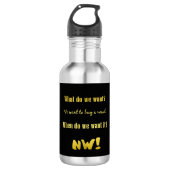 Funny Buy a Vowel — Now! Edelstahlflasche (Vorderseite)