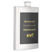 Funny Buy a Vowel — Now! Flachmann (Rechts)