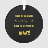 Funny Buy a Vowel — Now! Ornament (Rückseite)
