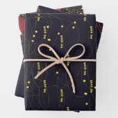 Funny Buzz auf Rock Alberner Spaß Schwarzer Weihna Geschenkpapier Set (Beispiel)