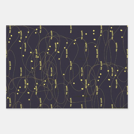 Funny Buzz auf Rock Alberner Spaß Schwarzer Weihna Geschenkpapier Set (Vorderseite)