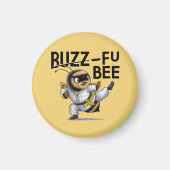 Funny Buzz-Fu Bee Martial Arts Magnet (Vorne)