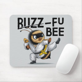 Funny Buzz-Fu Bee Martial Arts Mousepad