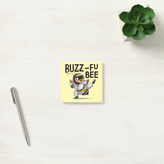 Funny Buzz-Fu Bee Martial Arts Post-it Notes Klebezettel (Büro)