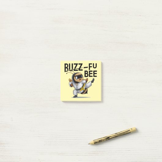 Funny Buzz-Fu Bee Martial Arts Post-it Notes Post-it Klebezettel (Auf Schreibtisch)