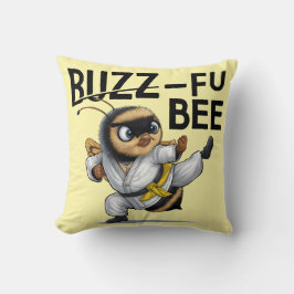 Funny Buzz-Fu Bee Martial Arts Throw Kissen