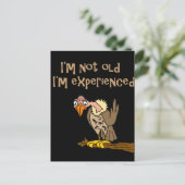 Funny Buzzard sagt, ich bin nicht alt, ich bin erf Postkarte (Stehend Vorderseite)