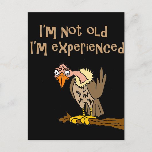 Funny Buzzard sagt, ich bin nicht alt, ich bin erf Postkarte (Vorderseite)