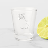 Funny Buzzed Bumble Bee Schnapsglas (Rückseite)