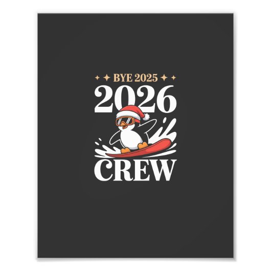 Funny Bye 2025 2026 Crew New Year Friends Squad Fotodruck (Vorne)