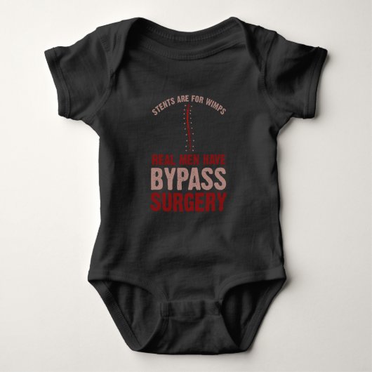 Funny Bypass Open Heart Operation Erholung Geschen Baby Strampler (Vorderseite)