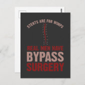 Funny Bypass Open Heart Operation Erholung Geschen Postkarte (Vorne/Hinten)