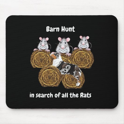 Funny Byrn Jagd - auf der Suche nach Ratten mit bl Mousepad (Vorne)