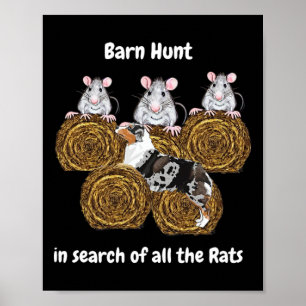 Funny Byrn Jagd - auf der Suche nach Ratten mit bl Poster