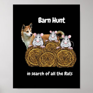 Funny Byrn Jagd auf der Suche nach Ratten mit eine Poster