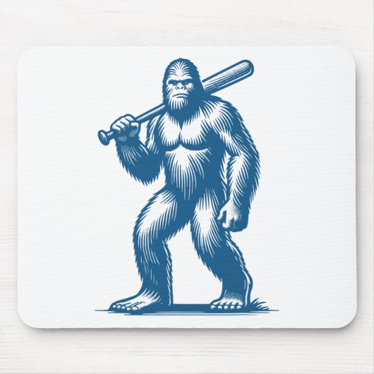 Funny Bysebyll Bigfoot Sasquatch Bysebyll Player m Mousepad (Vorne)