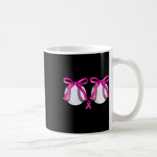 Funny Bysebyll Brust Brustkrebs Bewusstsein Coqu Kaffeetasse (Rechts)
