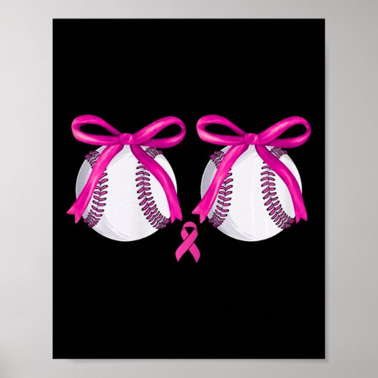 Funny Bysebyll Brust Brustkrebs Bewusstsein Coqu Poster (Vorne)