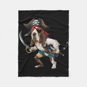 Funny Bysset Hound Pirate Halloween Mens Womens Ki Fleecedecke