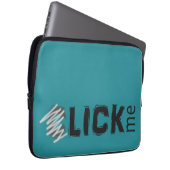 Funny (C)lick Me Ice Breakfast Dark Text Laptopschutzhülle (Vorne Rechts)