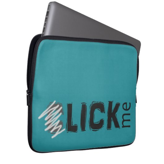 Funny (C)lick Me Ice Breakfast Dark Text Laptopschutzhülle (Vorne Rechts)