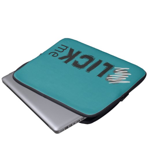 Funny (C)lick Me Ice Breakfast Dark Text Laptopschutzhülle (Vorne Knopf)