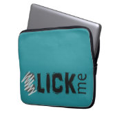 Funny (C)lick Me Ice Breakfast Dark Text Laptopschutzhülle (Vorderseite Links)