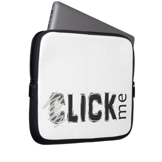 Funny (C)lick Me Ice Breakfast Dark Text Laptopschutzhülle (Vorne Rechts)