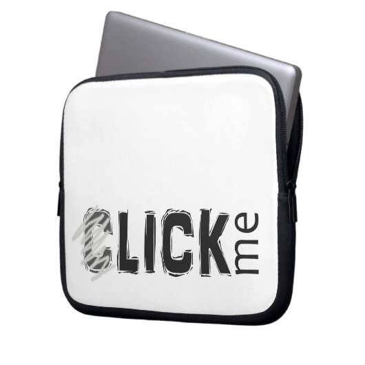 Funny (C)lick Me Ice Breakfast Dark Text Laptopschutzhülle (Vorderseite Links)