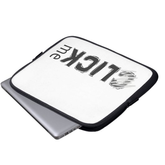 Funny (C)lick Me Ice Breakfast Dark Text Laptopschutzhülle (Vorne Knopf)