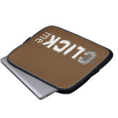 Funny (C)lick Me Ice Breakfast Light Text Laptopschutzhülle (Vorne Knopf)