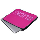 Funny (C)lick Me Ice Breakfast Pink Laptopschutzhülle (Vorne Knopf)