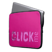 Funny (C)lick Me Ice Breakfast Pink Laptopschutzhülle (Vorderseite Links)